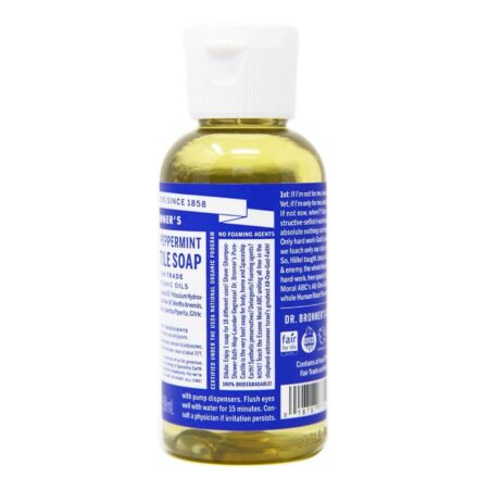 Dr Bronner Hortelã-pimenta Oil Pure Castela Soap Hortelã-pimenta 2 fl oz - Image 3