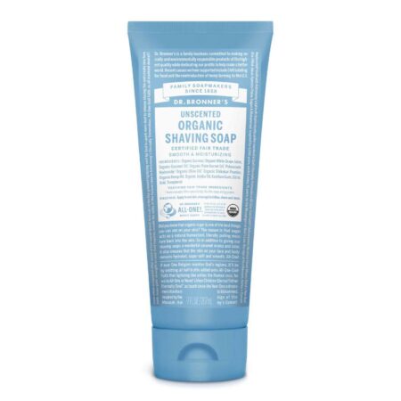 Dr Bronner Orgânico Shaving Gel Unscented 7 fl oz