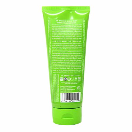 Dr Bronner Orgânico Shaving Gel Limãograss Lima 7 fl oz - Image 2