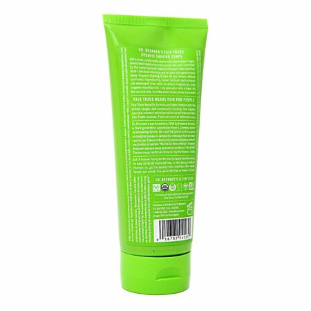 Dr Bronner Orgânico Shaving Gel Limãograss Lima 7 fl oz - Image 3