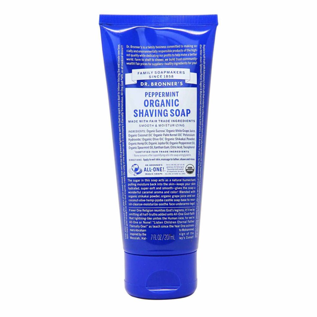 Dr. Bronner's Gel de Barbear Orgânico Hortelã-pimenta 198ml: Refrescância e Conforto Pós-Barba