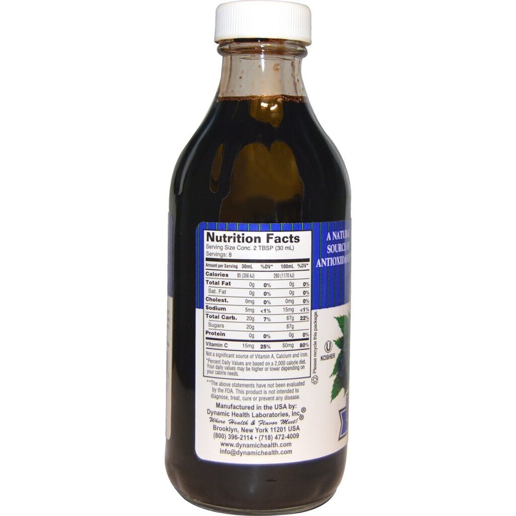 Dynamic Health Laboratories Suco de Mirtilo Concentrado 237ml - Antioxidante Natural - Imagem 3