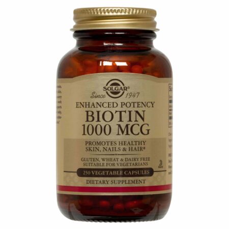 Solgar, Biotina 1000 MCG - 250 Cápsulas Vegetais