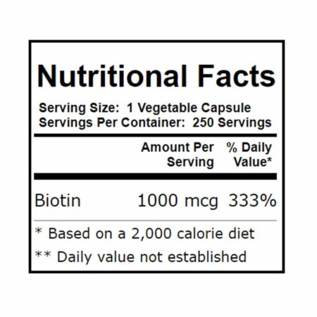 Solgar, Biotina 1000 MCG - 250 Cápsulas Vegetais - Image 2