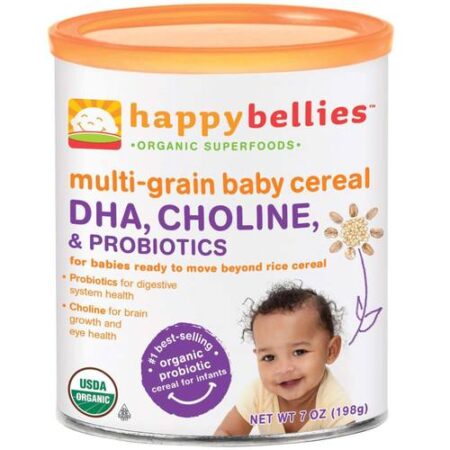 Happy Baby, Happy Bellies™ Cereal Infantil de Aveia (6 Pacotes) - 198 g Cada (7 oz)