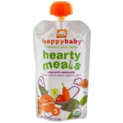 Happy Bebê Orgânico Comida de Bebê Fase 3 Amaranto Ratatouille 454g (16 oz) - Refeições Saudáveis para Seu Pequeno