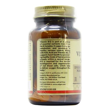 Solgar, Vitamina B12 500 MCG - 100 Comprimidos - Image 4