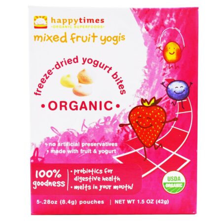 Happy Bebê Fruta misturada Yogis fruta misturada 5-1,5 oz Bolsas