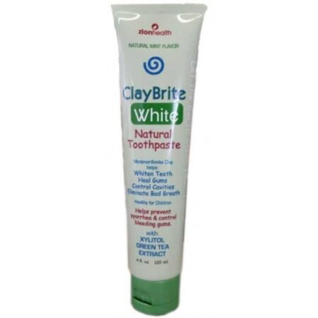 Zion Health Claybrite White Natural Creme Dental - 4 fl oz