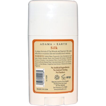 Zion Health Clay Dry Silk Desodorante, Chuva de primavera - 2.5 oz - Image 2