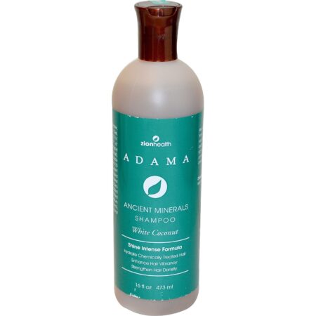 Zion Health Adama Clay Minerais Xampu, Coco branco - 16 fl oz