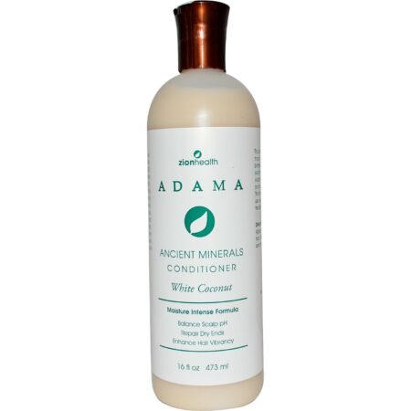 Zion Health Adama Clay Minerais Conditioner, Coco branco - 16 fl oz