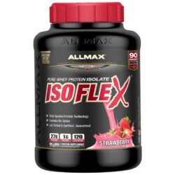 AllMax Nutrition Isoflex Morango - Whey Protein Isolado 2.27kg Pura Absorção