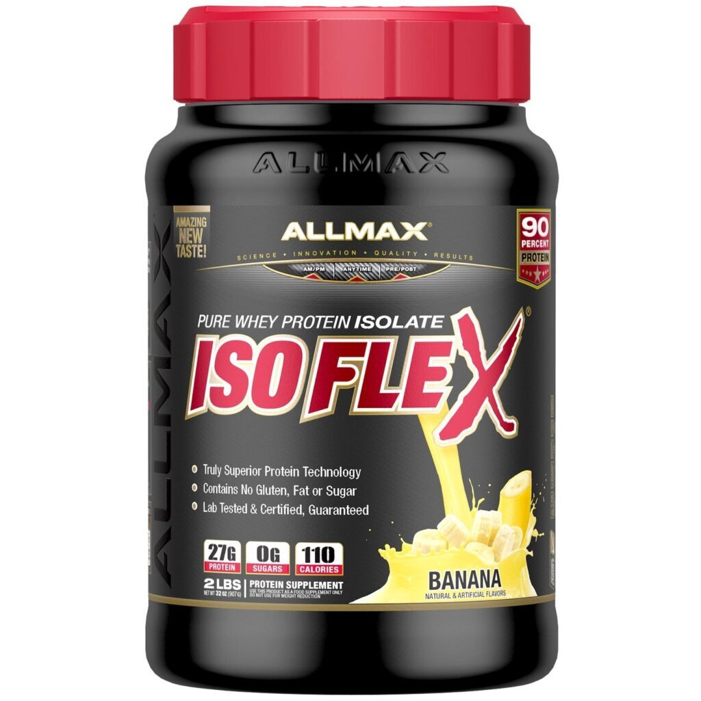 AllMax Nutrition Isoflex Banana 907g - Proteína Isolada Pura para Máxima Performance