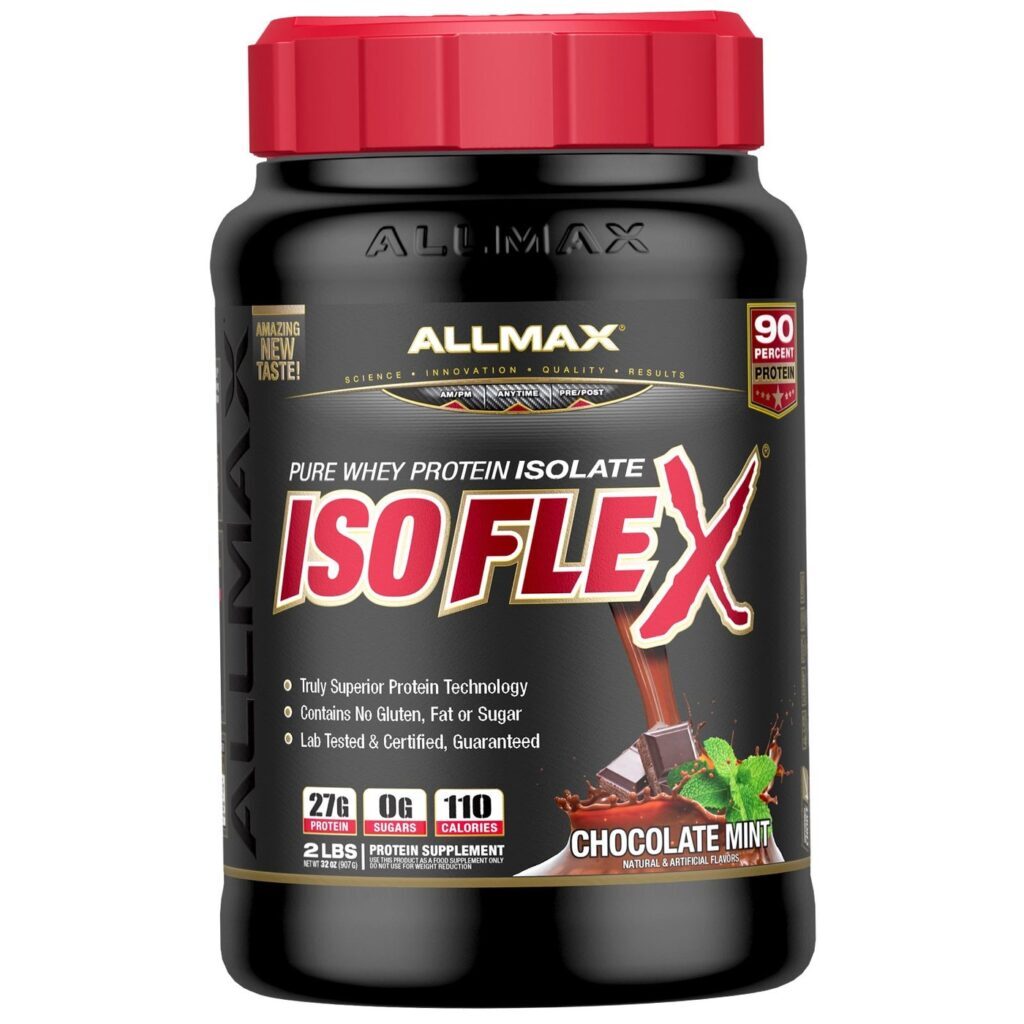 AllMax Nutrition Isoflex Chocolate Menta 907g - Whey Protein Isolado Puro