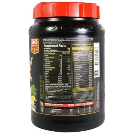 AllMax Nutrition Isoflex Whey Protein Isolado Abacaxi Coco 907g - Pronta Entrega Brasil - Imagem 2