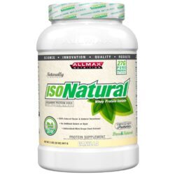 AllMax Nutrition Isonatural Proteína Whey Isolada Baunilha 907g - Alta Pureza