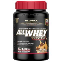 AllMax Nutrition Allwhey Gold Whey Protein Isolado e Concentrado - Manteiga de Amendoim com Chocolate 907g