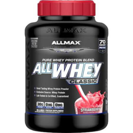 AllMax Nutrition Classic AllWhey, Banana De Morango - 80 oz