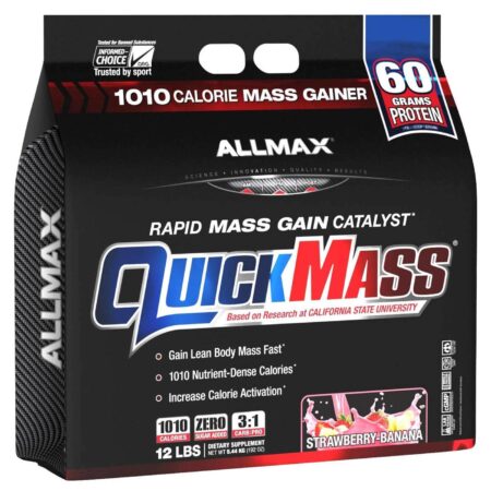 AllMax Nutrition, Quickmass®, Banana Morango - 5.44 Kg