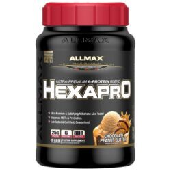 AllMax Nutrition Hexapro Proteína Isolada e Concentrada Manteiga de Amendoim e Chocolate - 1.36kg