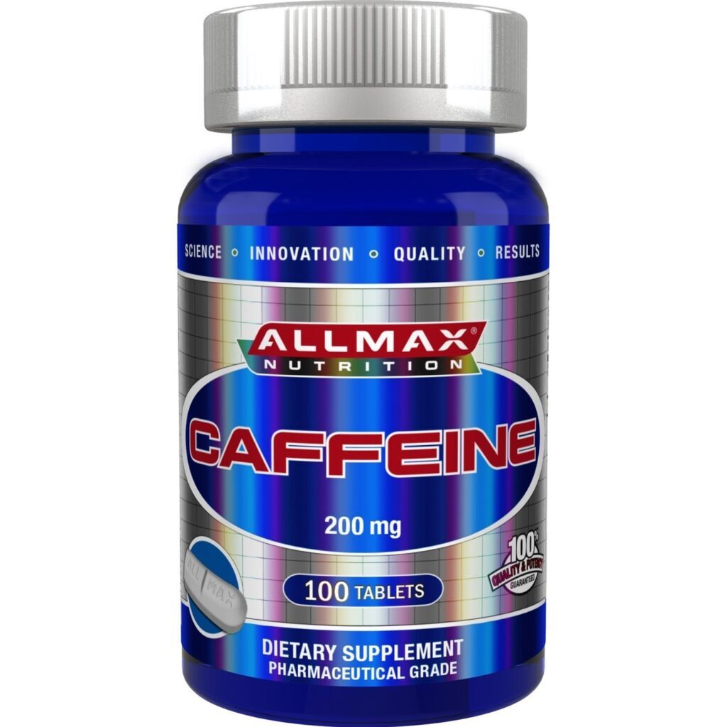 AllMax Nutrition Cafeína 200 mg - 100 Comprimidos: Energia e Foco Imediatos