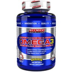 AllMax Nutrition Ômega 3 - 180 Cápsulas: Saúde Cardiovascular e Cognitiva Essencial no Brasil