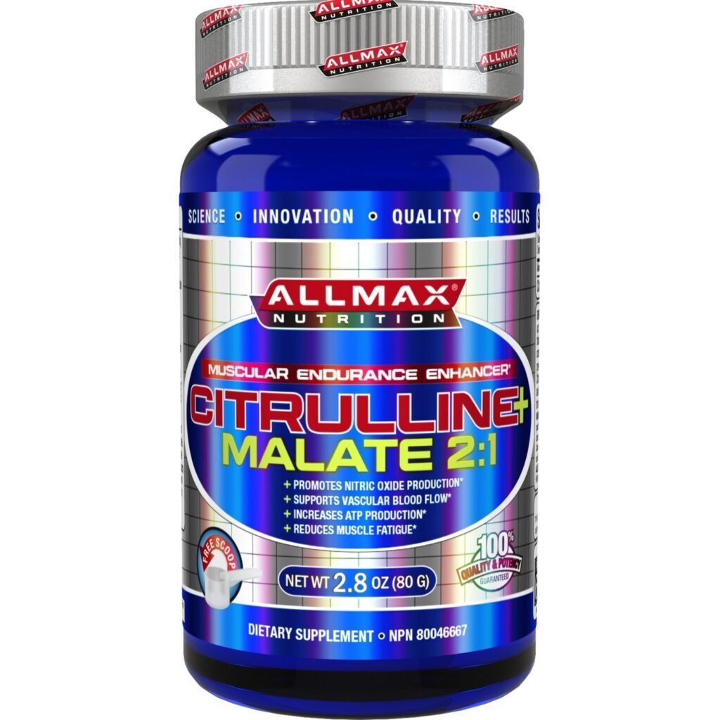 AllMax Nutrition Malato de Citrulina 2:1 - 80g: Pré-Treino e Recuperação Muscular