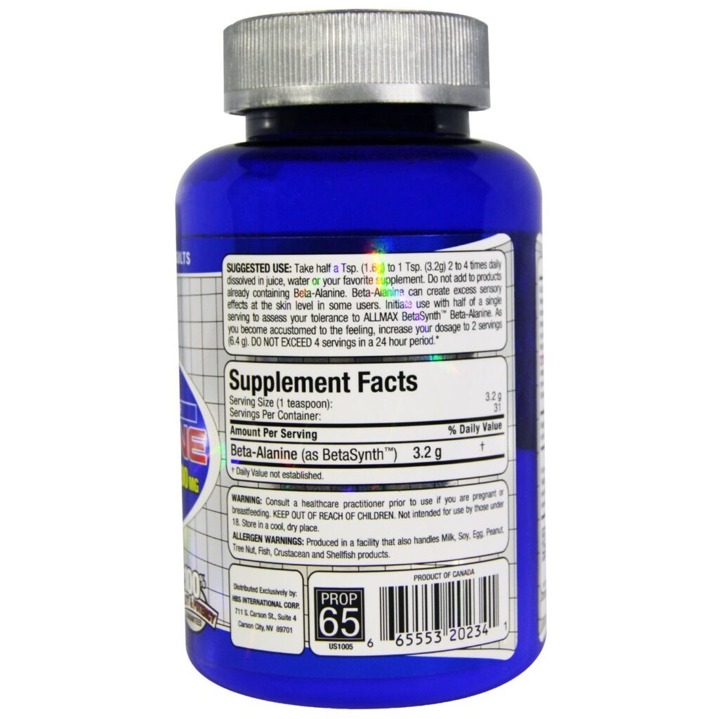 AllMax Nutrition Beta-Alanina - 100 mg: Potencialize Seu Desempenho e Resistência Muscular - Imagem 2