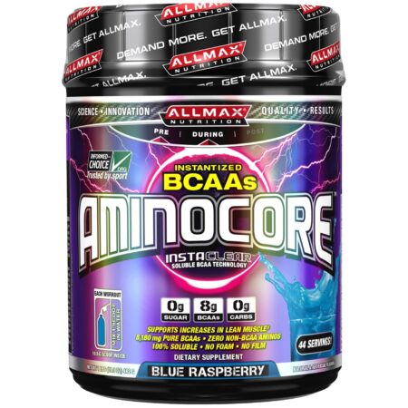 AllMax Nutrition Instantized BCAA Aminocore, Framboesa azul - 16.3 oz