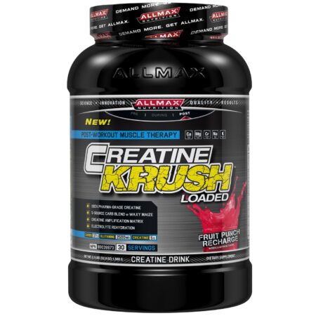 AllMax Nutrition, Creatina Krush Carregada - Ponche de Frutas - 1500g (52,9 oz)