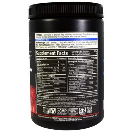 AllMax Nutrition CVOL Kamikaze de Kiwi de Framboesa - 374g: Energia e Foco para Seu Treino - Imagem 2