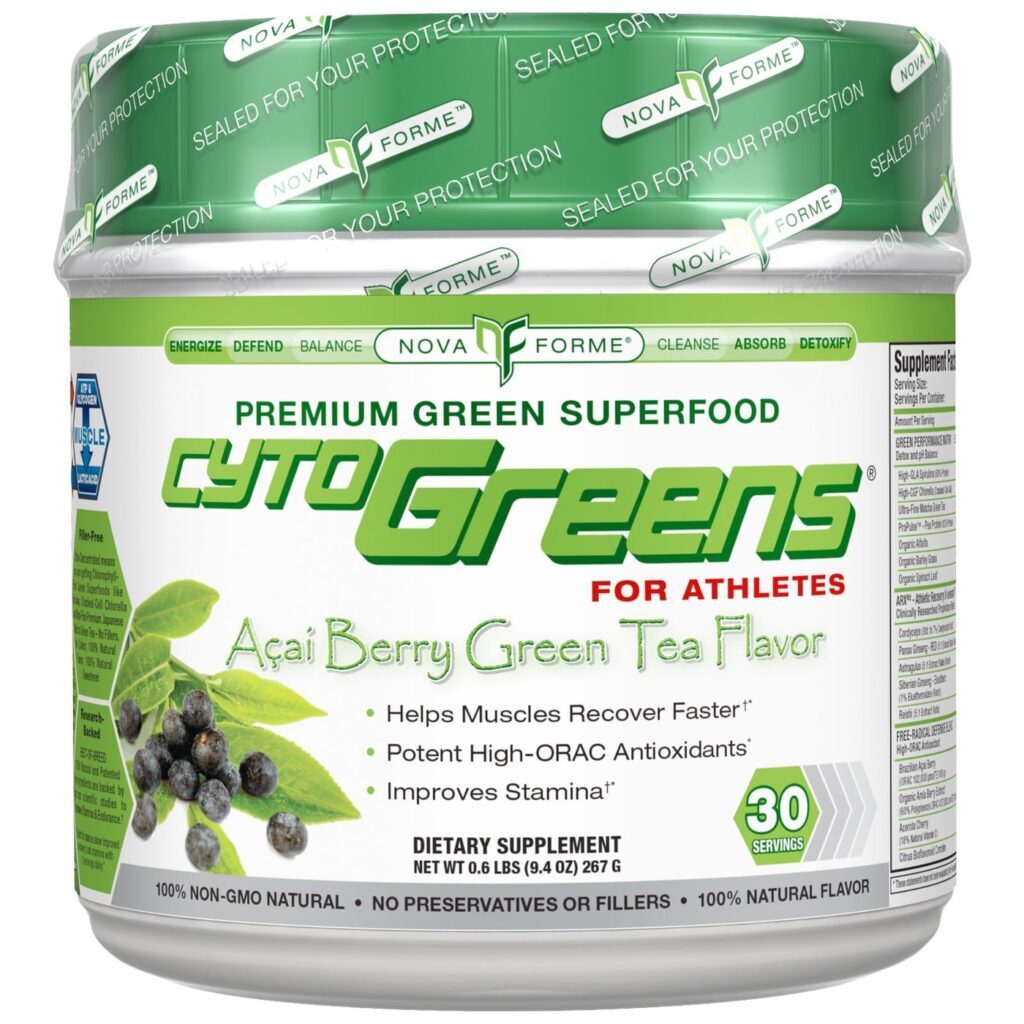 NovaForme CytoGreens Chá Verde Açaí Berry - 266g | Energia e Bem-Estar