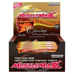 MuscleMaxx Barra de Proteína Sonho de Manteiga de Amendoim e Chocolate - 12 Barras - 57g Cada