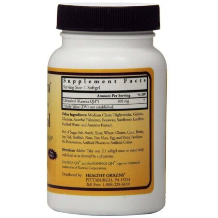 Ubiquinol 100 mg - 30 Cápsulas Healthy Origins: Antioxidante Poderoso para Vitalidade - Imagem 2