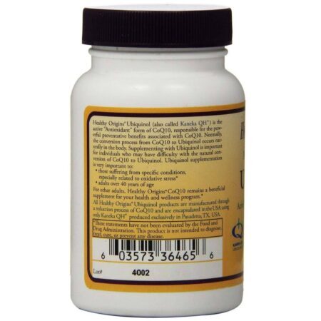 Ubiquinol 100 mg - 30 Cápsulas Healthy Origins: Antioxidante Poderoso para Vitalidade - Imagem 3