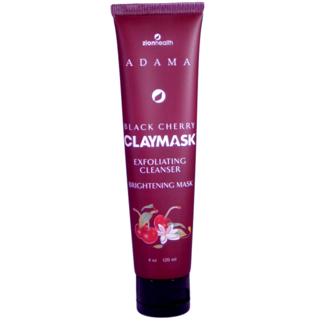 Máscara Facial Zion Health Brightening Cherry Preto - 113g (4 oz) - Clareadora e Revitalizante