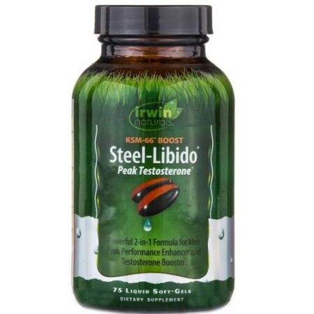 Irwin Naturals, Steel-Libido® Impulsionador de Testosterona - 75 Cápsulas em Gel