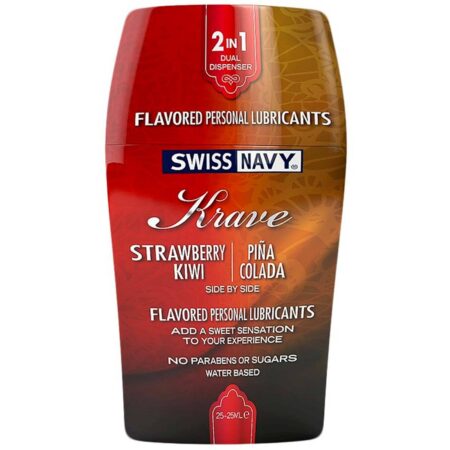 Swiss Navy Side by Side Flavored Personal Lubricants, Krave - 25+25 mL