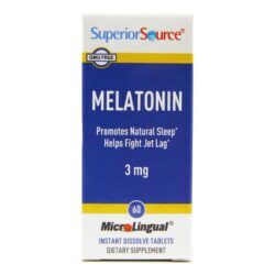 Superior Source Melatonina 3 mg para Sono Repousante - 60 Tabletes