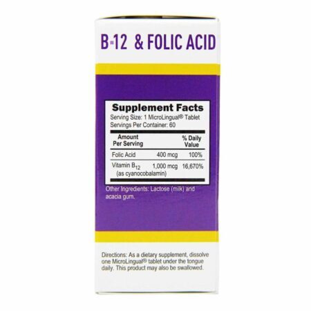 Superior Source Vitamina B12 Cianocobalamina 1000mcg com Ácido Fólico 400mcg – 60 Comprimidos para Energia e Bem-Estar — foto 4