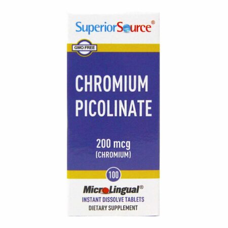 Superior Source, Picolinato de crômio - 200 mcg - 100 Comprimidos