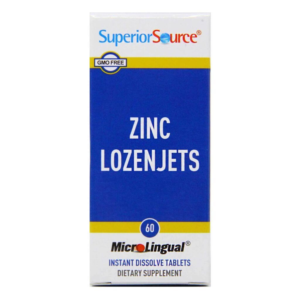 Superior Source Zinco Lozenjets 5 mg - 60 Tabletes Solúveis para Imunidade