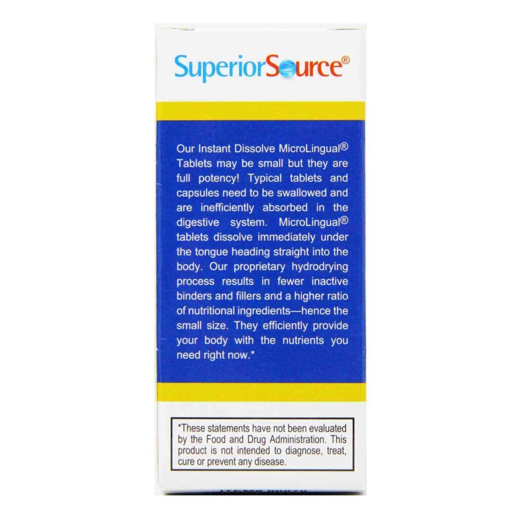 Superior Source Zinco Lozenjets 5 mg - 60 Tabletes Solúveis para Imunidade - Imagem 3