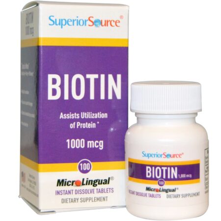 Superior Source, Biotina - 1000 mcg - 100 Tabletes