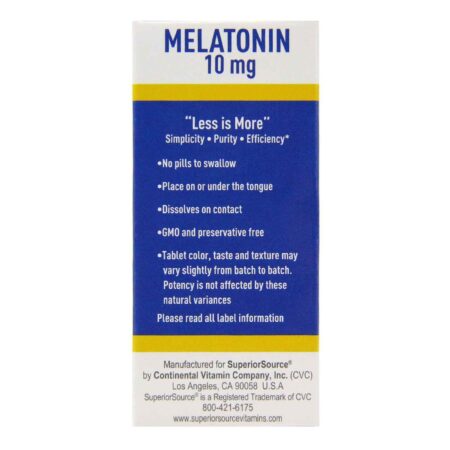 Superior Source, Melatonina 10 mg - 100 Tabletes - Image 4