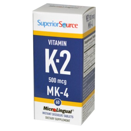 Superior Source, Vitamina K2 500 mcg - 60 Tabletes