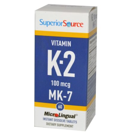 Superior Source, Vitamina K2 100 mcg - 60 Tabletes