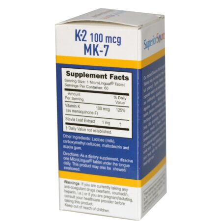 Superior Source, Vitamina K2 100 mcg - 60 Tabletes - Image 2