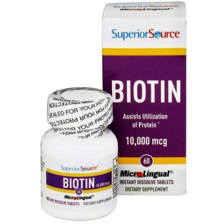 Superior Source, Biotina 10,000 mcg - 60 Tabletes